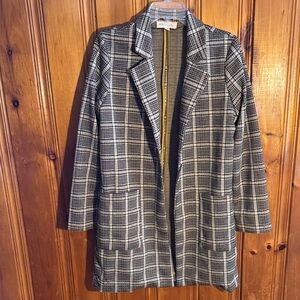 Philosophy Black and White Checkered Blazer